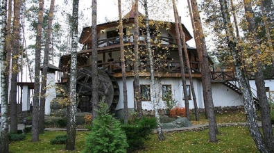 Hall with fireplace